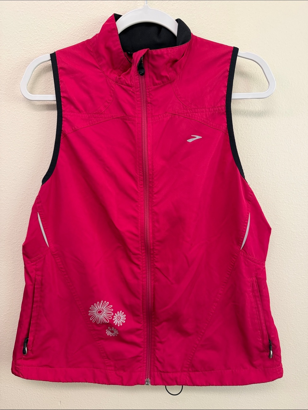 Brooks Pink Full Zip vest SzL